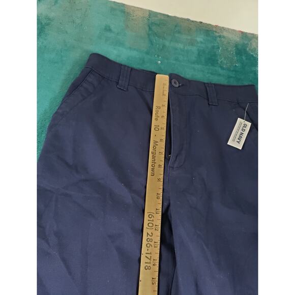 Old Navy Pants Size Medium Tall Womens Blue Stretch Chino Khaki Straight NWT - Picture 9 of 14